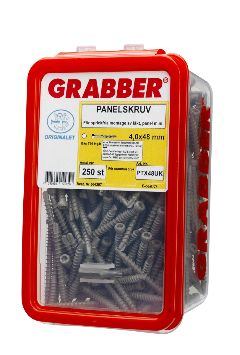 Panelskruv utv 4,2x48mm 250p Grabber