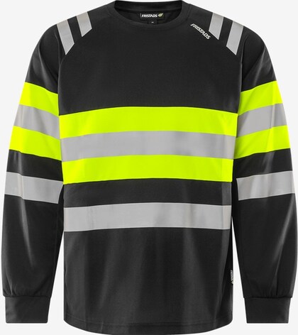 T-SHIRT VARSEL LÅNG ÄRM KL 1 7881 GPST GUL/SVART STL L