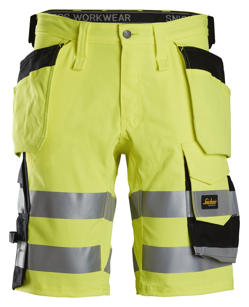 SHORTS STRETCH KL1 HF Varselgu l/Svart Stl 50