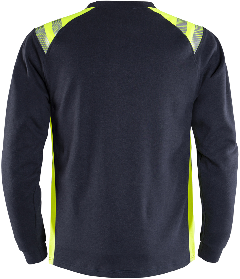 T-SHIRT FLAM 7360 TFL MARINBLÅ/VARSEL GUL STL 3XL