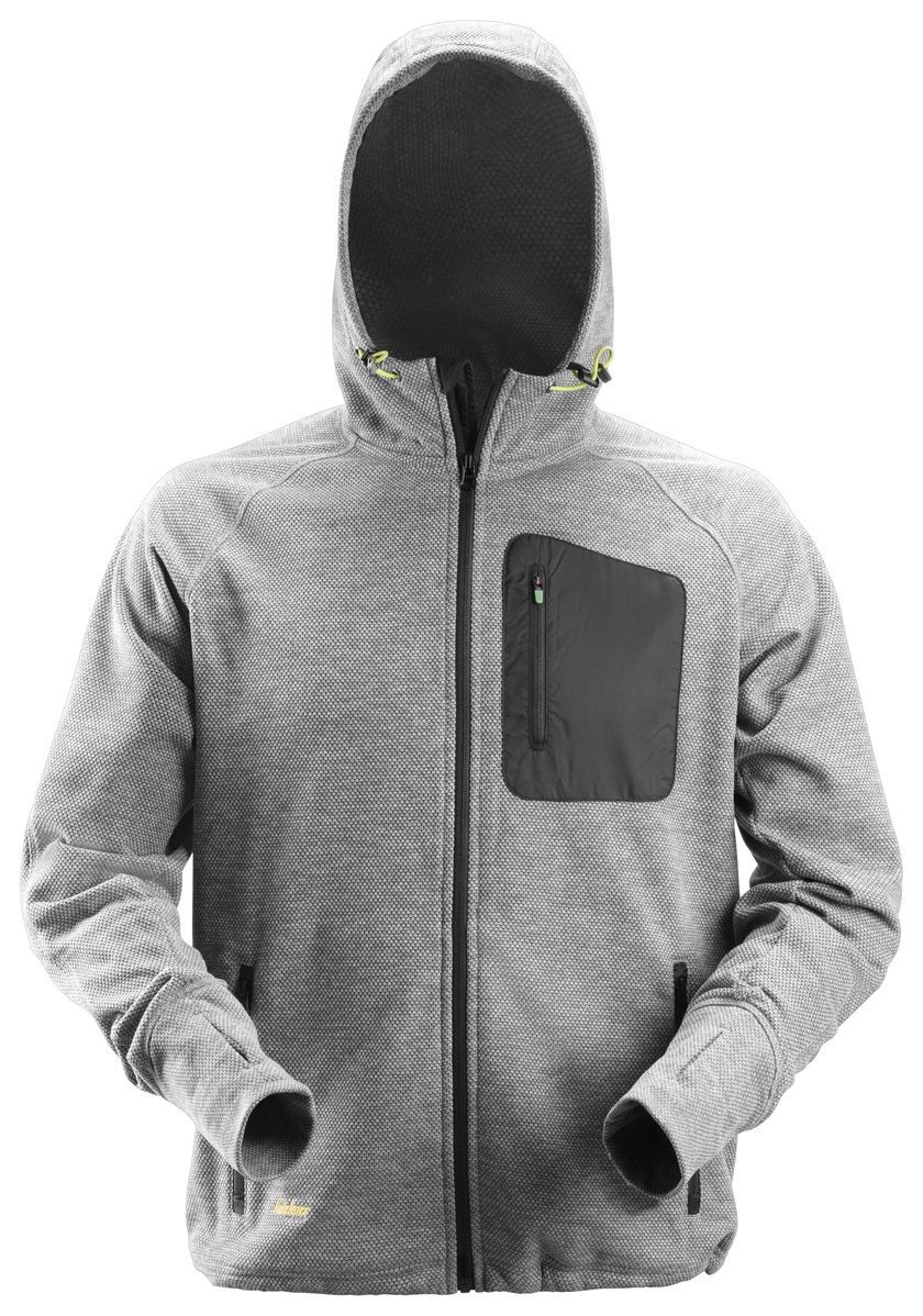 Hoodie Fleece  FW Grå/Svart St l: XL