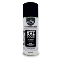 Industrial top coat Akryl RAL 9005 svart HALVBLANK 400ml