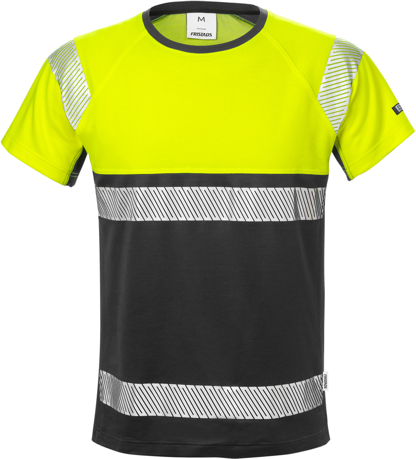 T-SHIRT VARSEL KL 1  7518 THV VARSELGUL/SVART STL XL