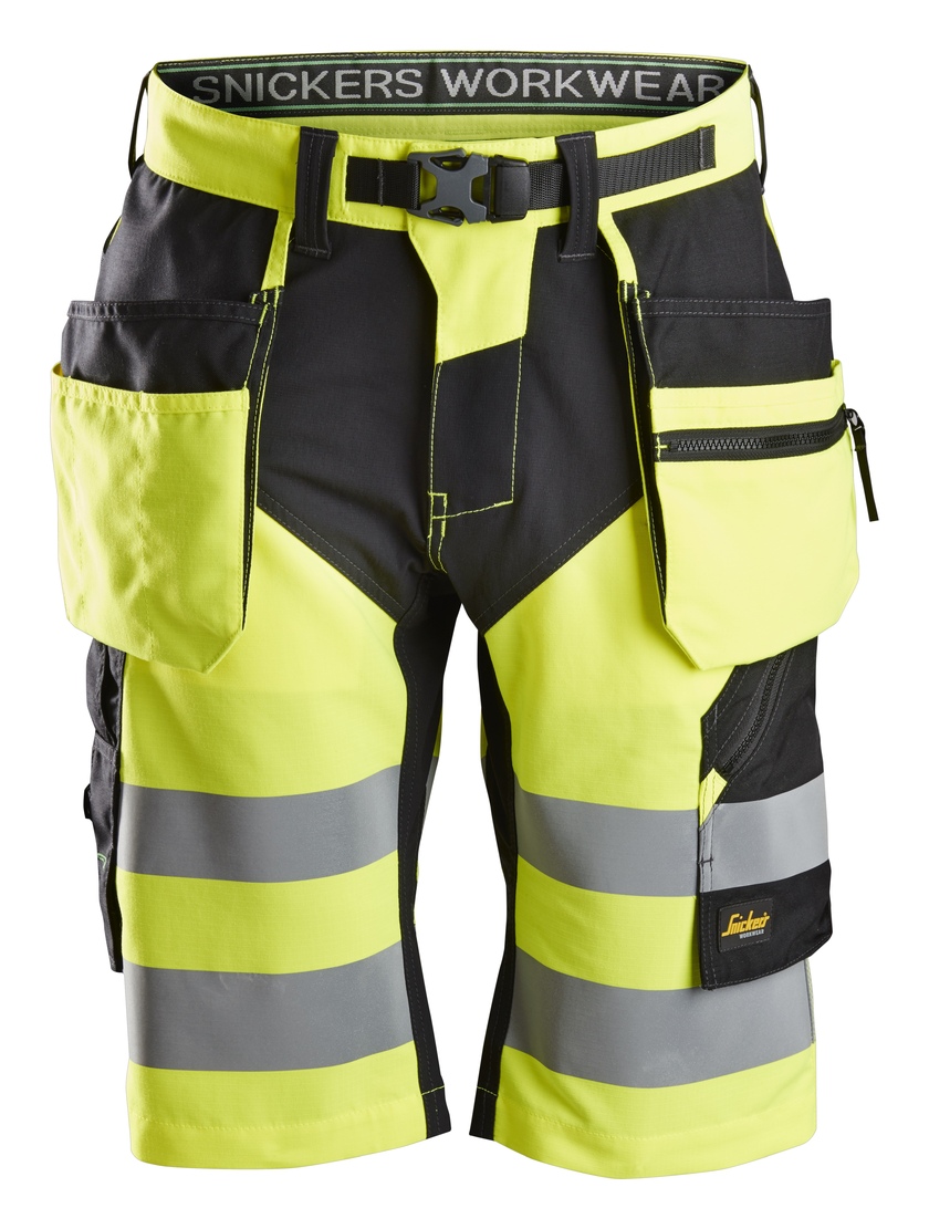 Arbetsshorts+ HF FW KL1 Stl:50  Varselgul/Svart