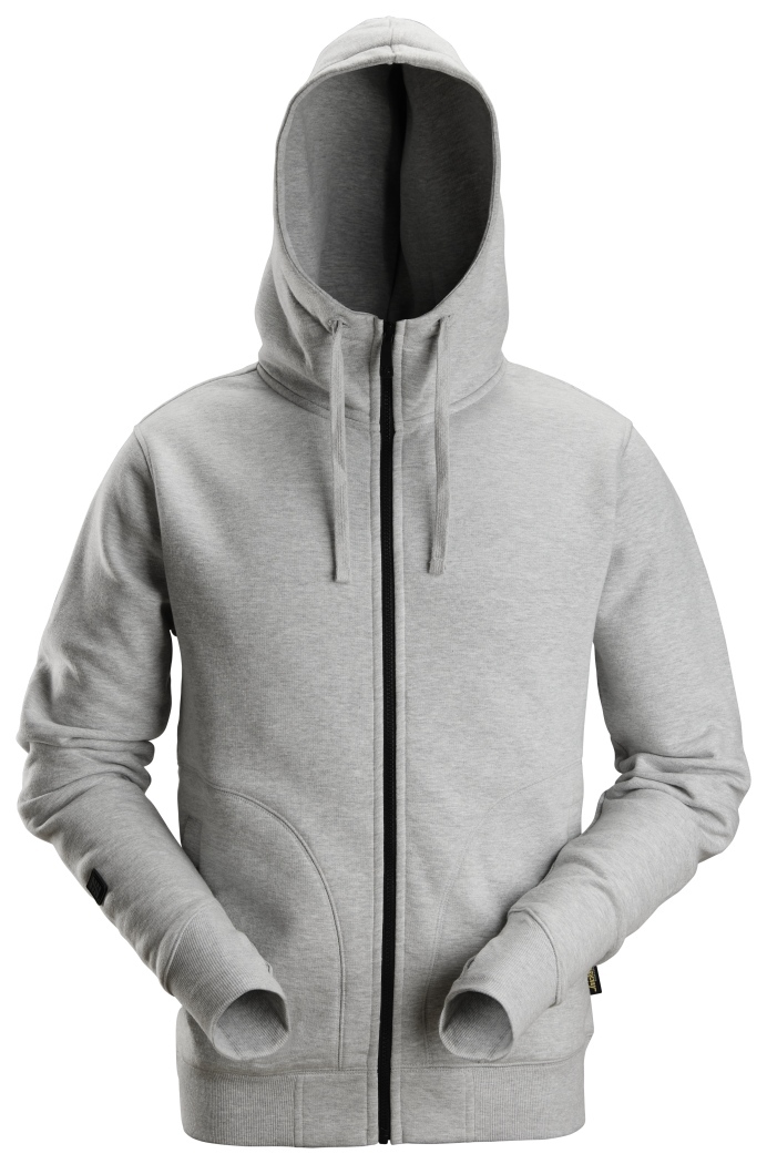 Hoodie full zip AW Gråmelerad  Stl: L