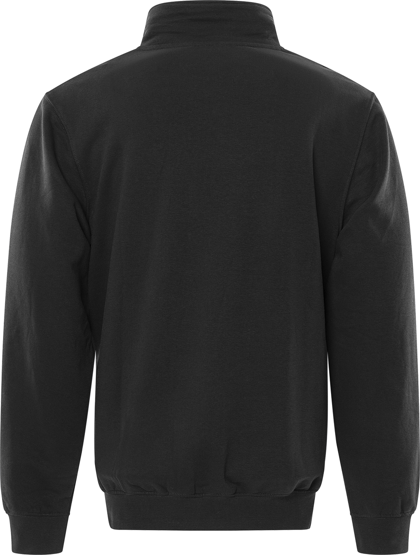 SWEATSHIRT KORT ZIP 1737 SWB SVART STL 3XL