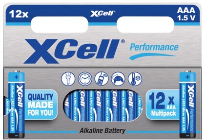 Batteri alkaline AAA 12-pack Xcell