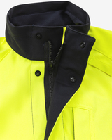 SOFTSHELLJACKA FLAM 4016 FSS VARSEL GUL/MARINBLÅ STL L