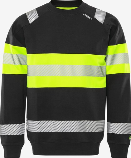 SWEATSHIRT 7530 GKC VARSEL XXL KL 1 GUL/SVART
