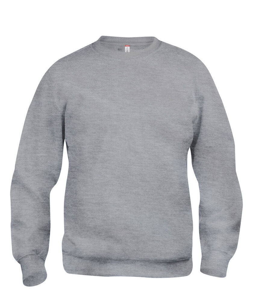 Basic Roundneck Gråmelerad S
