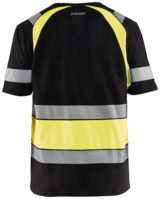 Varsel-T-Shirt Svart/Varselgul  4XL