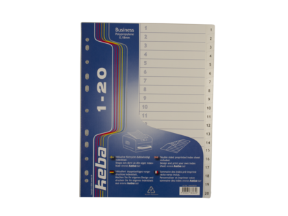 Register Business 0,18 mm 1-20 Transparent A4