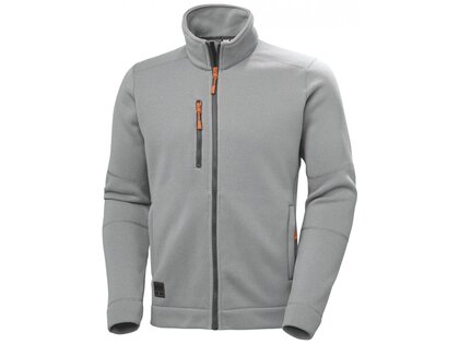 FLEECEJACKA STICKAD KENSINGTON LJUSGRÅ M POLARTEC