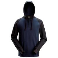 HOODIE ZIP 2-FÄRGAD Marin/svar t STL: M