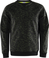 SWEATSHIRT 7091 MELA SVART/HIVIS GUL M