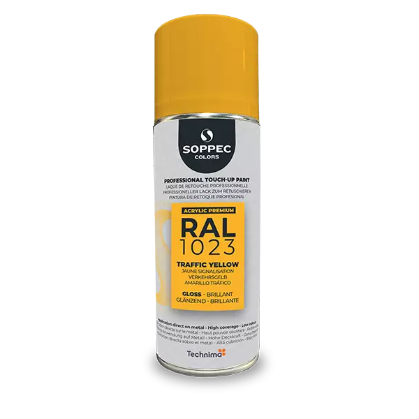Industrial top coat Akryl RAL  1023 trafikgul 400ml