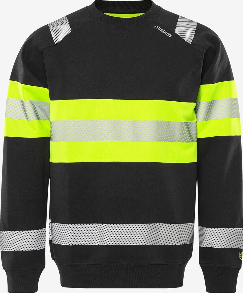SWEATSHIRT 7530 GKC VARSEL XXL KL 1 GUL/SVART