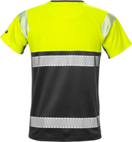 T-SHIRT VARSEL KL 1  7518 THV VARSELGUL/SVART STL XL