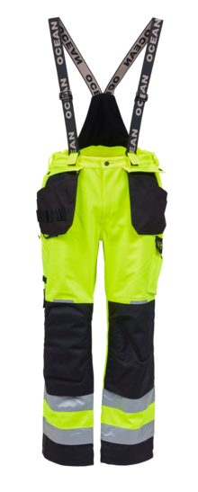 Byxa Åbo Stretch svart/gul L
