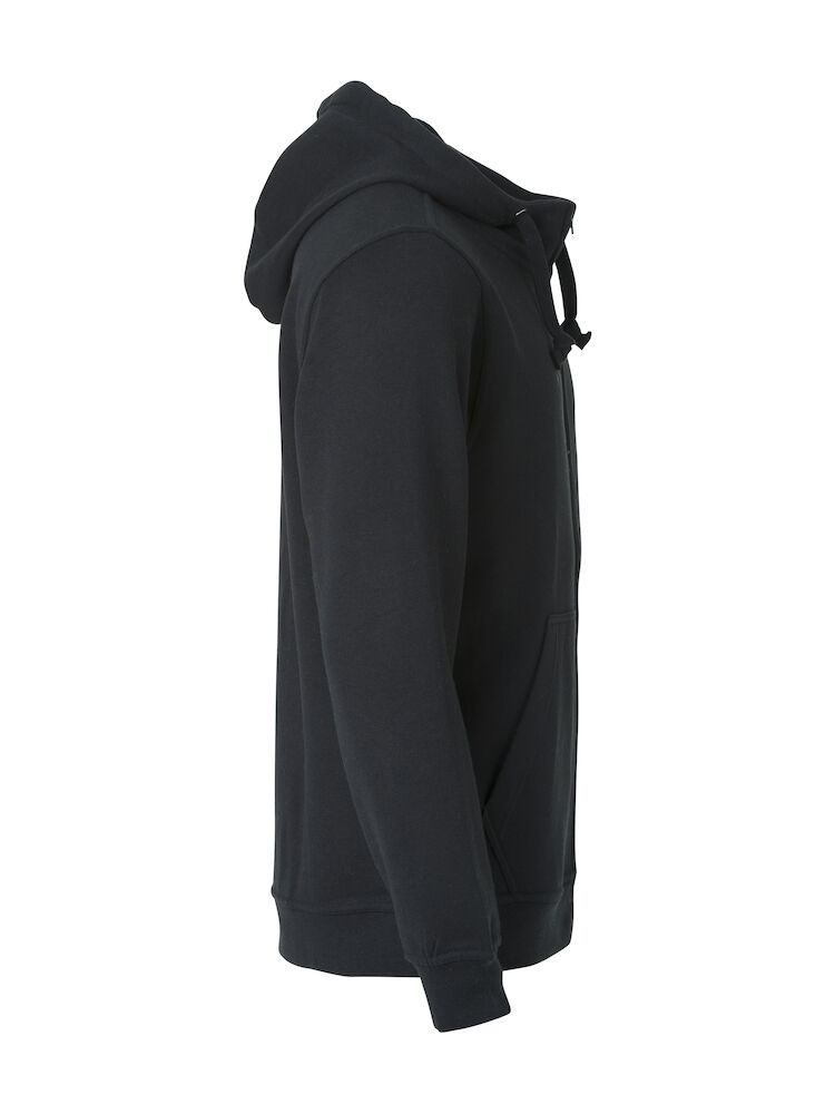 Basic Hoody FZ Herr Svart S