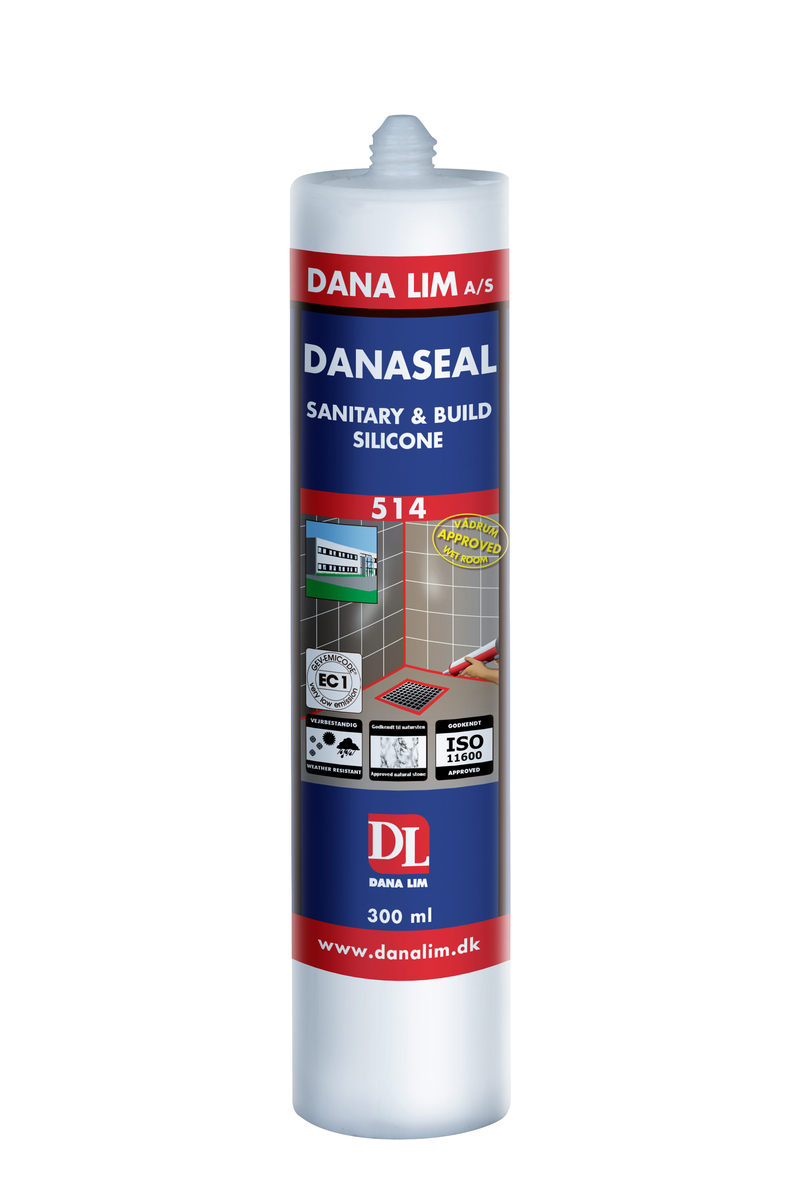 Våtrumsilikon 514 Manhattan stålgrå 300ml Danaseal