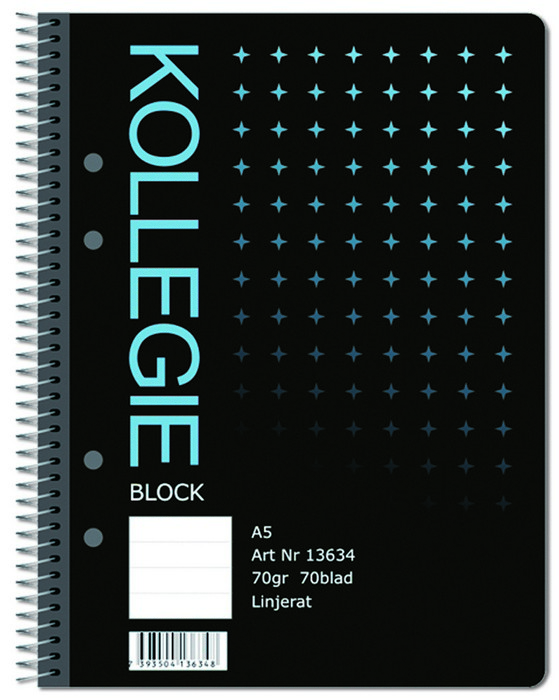 KOLLEGIEBLOCK A5 LINJERAT 70G/70BLAD