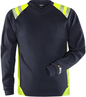 T-SHIRT FLAM  7360 TFL MARINBLÅ/VARSEL GUL STL 3XL