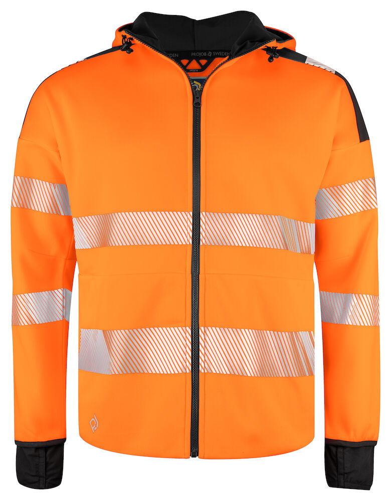6110 Hoodjacka Orange/Svart XX L