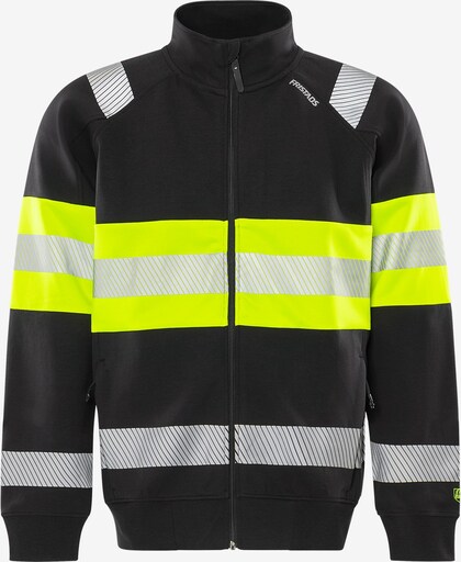 JACKA 7531 GKC SWEATSHIRT 2XL VARSEL KL 1 GUL/SVART