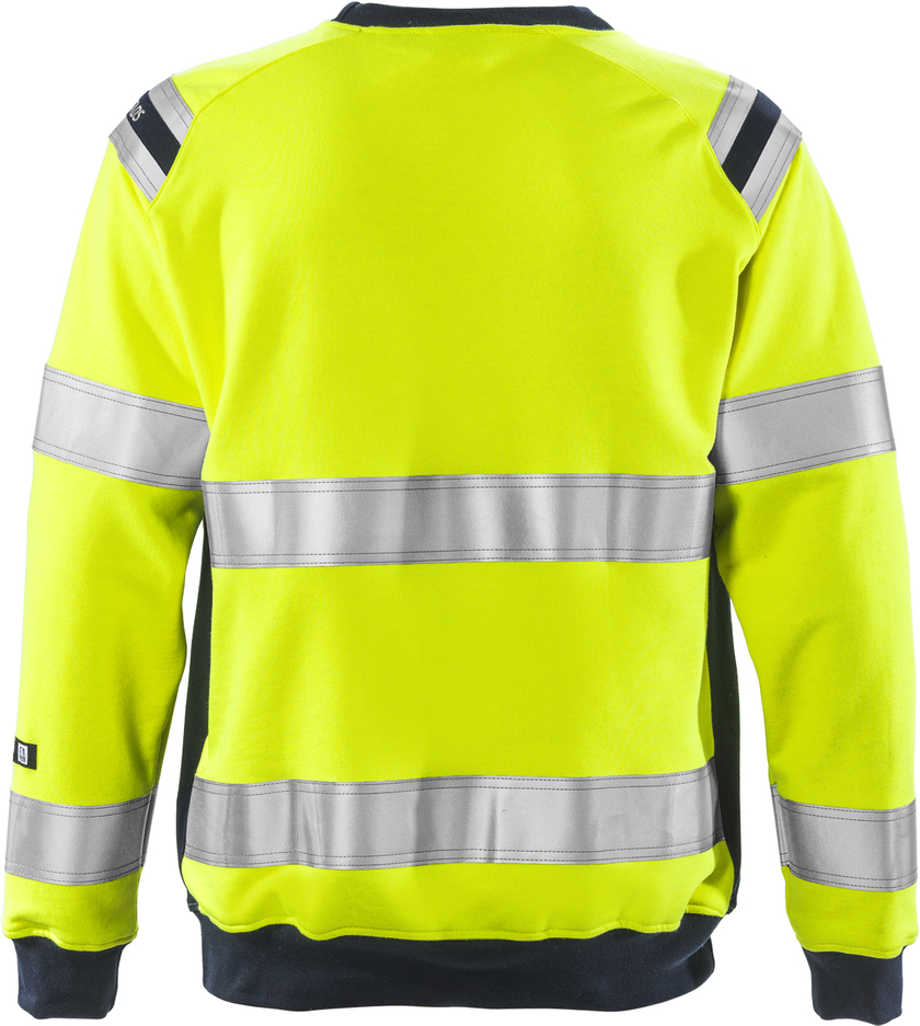 SWEATSHIRT FLAM 7076 SFLH VARSELGUL/MARIN STL L
