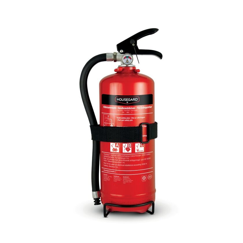 Brandsläckare pulver 2kg PE2HR-A Housegard