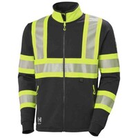 SWEATSHIRT HELZIP ICU KL1 VARSEL GUL/SVART M