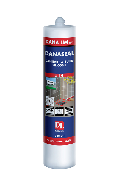 Våtrumsilikon 514 Manhattan stålgrå 300ml Danaseal