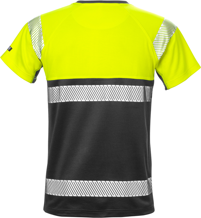 T-SHIRT VARSEL KL 1 7518 THV VARSELGUL/SVART STL XL