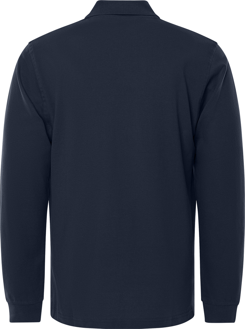 PIKÉ LÅNG ÄRM  1722 PIQ MÖRK MARINBLÅ STL 3XL